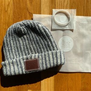 Kid’s Blue Speckled Cuffed Love Your Melon Beanie